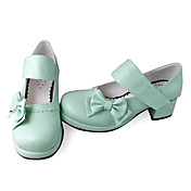 Lumière verte à la main en cuir PU 4.5cm de haut talon Pays Lolita