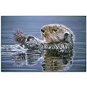 Gedruckt Kunst Tiere Sea Otter Mit Urchin von Ron Parker