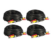 4 PCS 40 Meters BNC Video and Power 12V DC Integrated Cable
