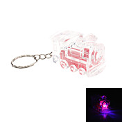 Flicker Shinning Locomotive Shaped LED Flashlight Keychain (Random Colors)
