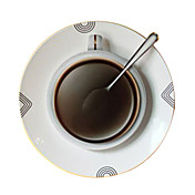 Taza del reloj de pared en forma (color al azar)
