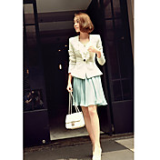 One Button Feminina Blazer Swallow-tailed