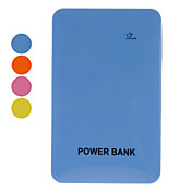 Slim Portable Power Bank for Mobile Devices (10000mAh, orange / jaune / bleu / vert)