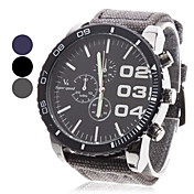 Reloj de los hombres de la tela del análogo de cuarzo (colores surtidos)