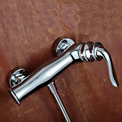 Zeitgenössische Chrome Finish Centerset Wall Mount Dusche Wasserhahn