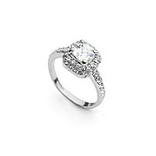 Pretty Gold/Platinum Plated with Crystal Ring
