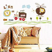 Lion and Truck Wall Sticker