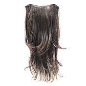 21" Clip in Hair Extensions Curly Drak Brown