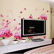 Flower Butterfly Spiral Wall Sticker