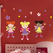 Beautiful Flower Girls Wall Sticker