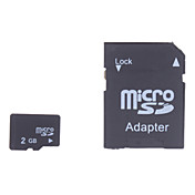 2 GB microSDHC geheugenkaart en microSDHC naar SD adapter