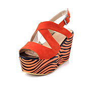 increíbles gamuza cuña sandalias de tacón con hebilla de zapatos casuales (más colores)