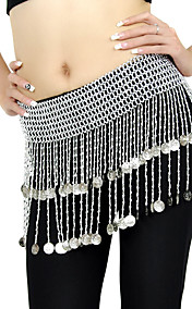 poliestireno ropa de baile hip bufanda con monedas de danza del vientre más colores