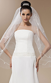 Three-tier Tulle Fingertip Length Veil