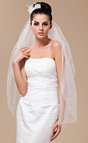 Two-tier Tulle With Sequin Fingertip Veil