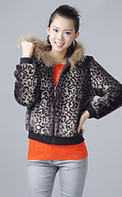 Manga comprida com capuz Collar Evening / Carreira de alta qualidade Jacket Fur Faux (mais cores)