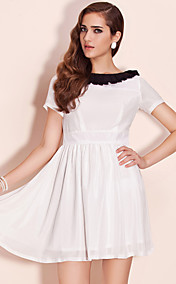 TS Color Block Boat Neckline Dress