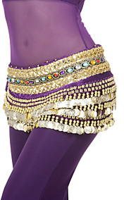 prestazioni dancewear poliestere 248 monete di danza del ventre cintura per le signore colori più