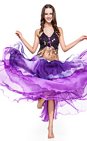 dancewear chiffon con gonna danza del ventre livelli da utilizzare per le signore colori più