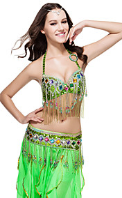 Leistung dancewear Bauch oben und Gurt Polyester mit Pailletten-Stil