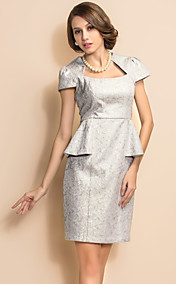 ts jacquard lurex vestido peplum