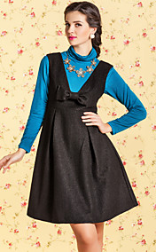 TS VINTAGE Bow Tie Swing Tweed Vest Dress