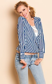 TS Stripes Loose Camisa de manga larga