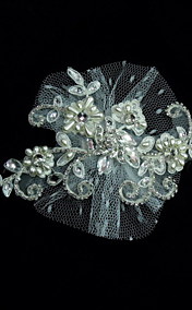 Prachtige tule / kant Met Strass / Pearl Women's Fascinators