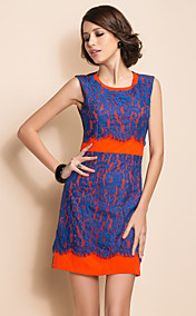 TS VINTAGE Contraste cor do vestido emenda laço magro