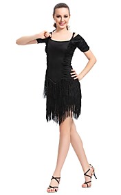 dancewear salón de baile latino de baile vestido de viscosa para damas