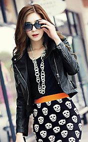 Nice Long Sleeve Standing Collar PU Casual/Party Jacket(More Colors)
