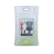  VGA Cable and 2 RCA HD Cable for Xbox 360 (GM143)