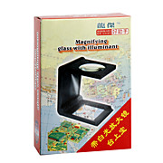  Foldable 5X Desktop Magnifier Magnifier with LED Illumination (2*AAA)