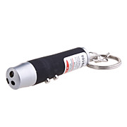 3-in-1 Red Laser + White Light + UV Light LED Flashlight Keychain (3*LR44 Color Assorted)