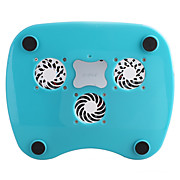  USB 3-Fan Cooling Pad + 2 Port USB Hub for Laptop (Blue)