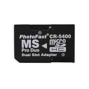  Dual MicroSD to MS Pro Duo Memory Card Adapter (Black)