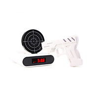  Digital LCD Gun Target Alarm Clock (White)