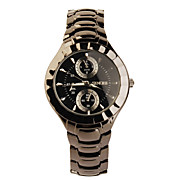  Black Stainless Steel Band Quartz Watch For Men
