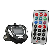  1.0" LCD MP3 Player FM Transmitter with Remote Controller/SD/TF Slot - Black