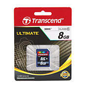  8GB Transcend SDHC Memory Card (Class 10)