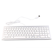  USB Wired QWERTY Keyboard (White)