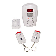  Independently Wireless Infrared Motion Detecting Alarm System with 2 x Remote Controls