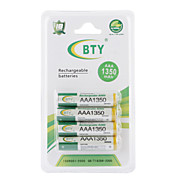  BTY 1350mAh AAA Ni-MH Rechargeable Battery Set (4-pack)