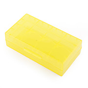  18650 soporte de plástico caso de caja de almacenamiento (amarillo)