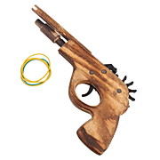  Classical Rubber Band Launcher Wooden Pistol Gun (Toy)