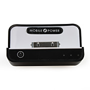  1100mAh Rechargeable Mini Battery for iPad 2/iPad/iPhone 4(Black-White)