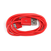  sync colorido e cabo de carga para o ipad e iphone (comprimento red/100cm)