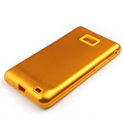  Aluminium Back & Silica Frame Case for Samsung i9100 (Yellow)