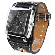 Fashion Girl Women Watch Black Watchband Square Gray Dial Plate 9282