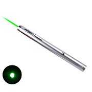  Steel Green Laser Pointer Pen With Silver Edge(Include 2 AAA batteries)